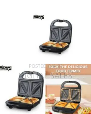 DSP Sandwich Makers Non-Stick Coating Fixed Plate Two Slice Breakfast