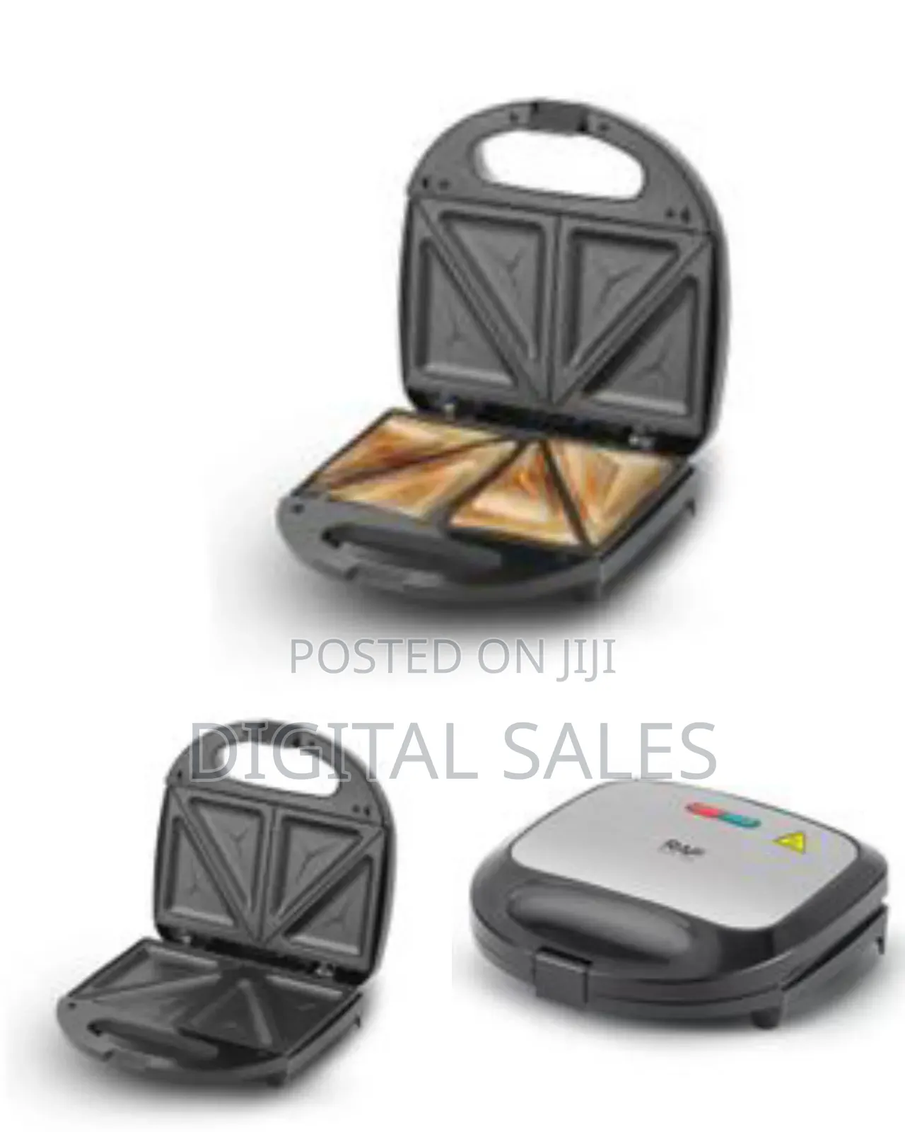 Raf 2 Slice Sandwich Maker Non Stick Surface Bread Toaster Baker