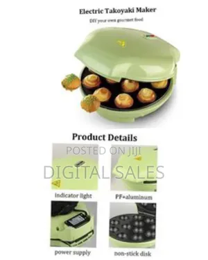 Raf Electric Takoyaki Maker, 12 Holes Takoyaki Pan, Mini Home Takoyak