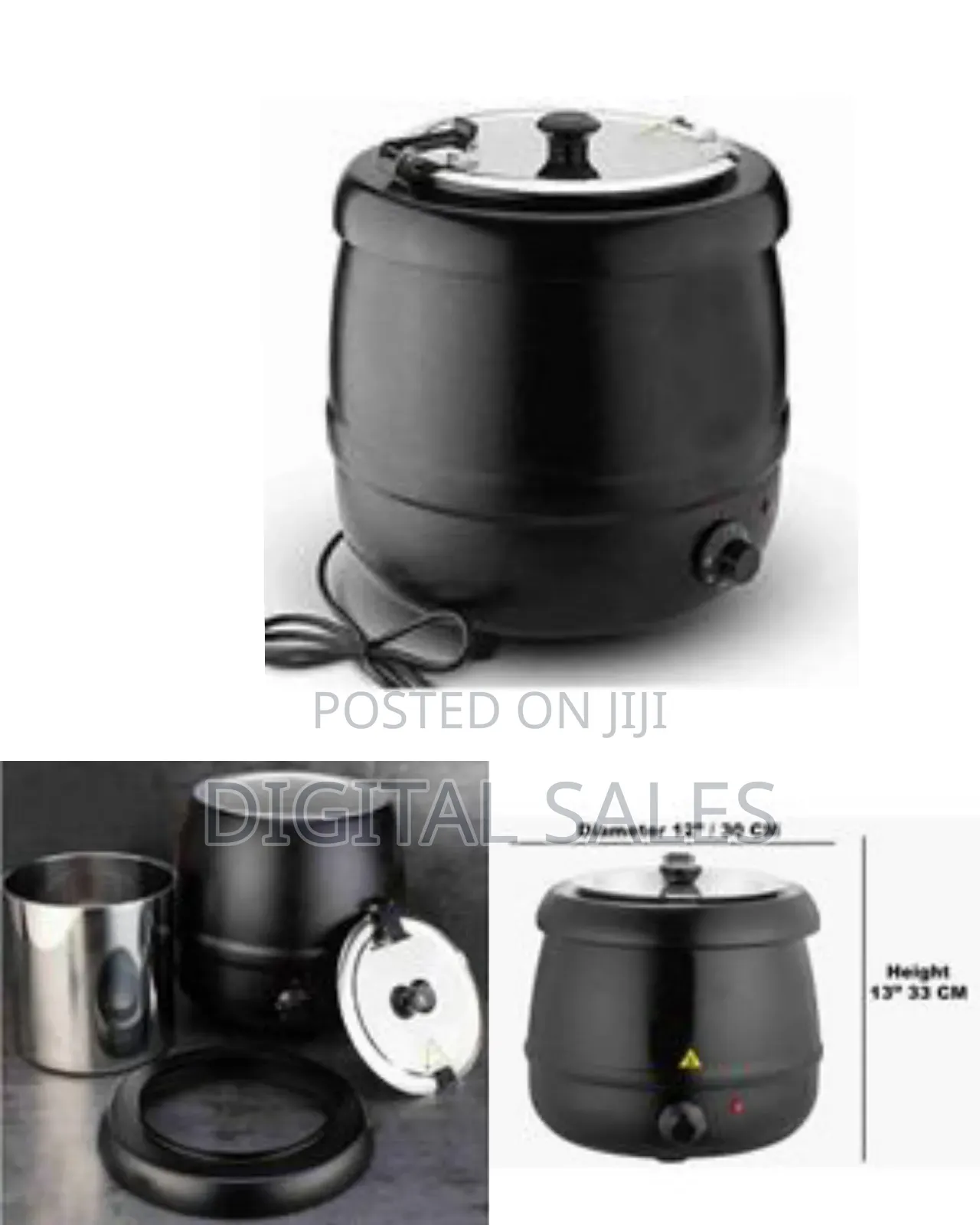 10l Commercial Electric Buffet Soup Warmer Kettle Pot