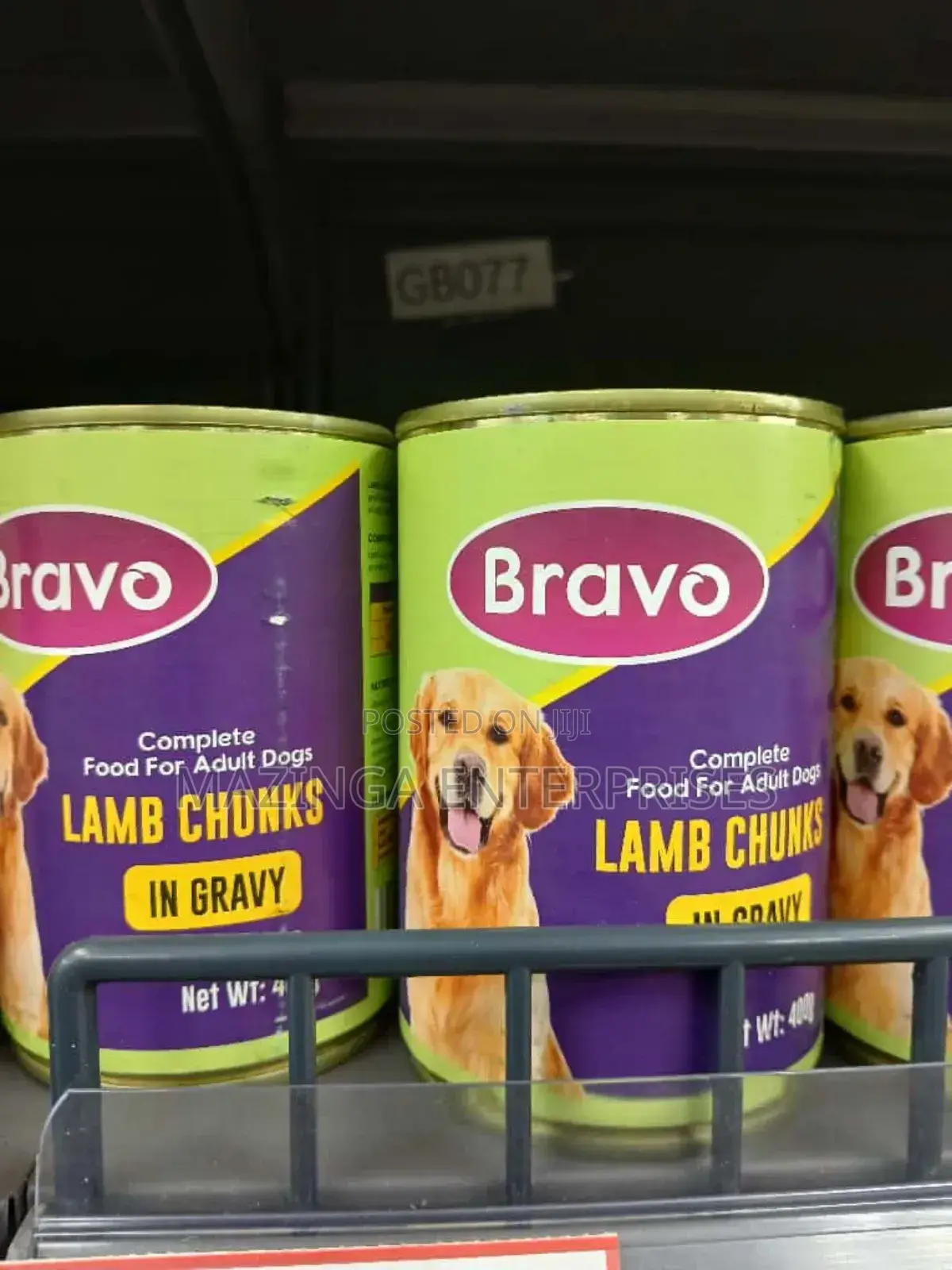 Bravo Complete Food for Adult Dogs, Lamb Chunks in Gravy.