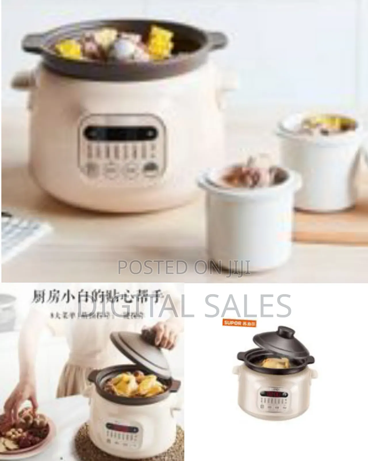Purple Sand Stew Slow Cooker Home 3l Electric Stew Pot Intelligent