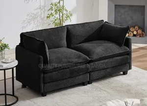 Black Clothed 3 Seater
