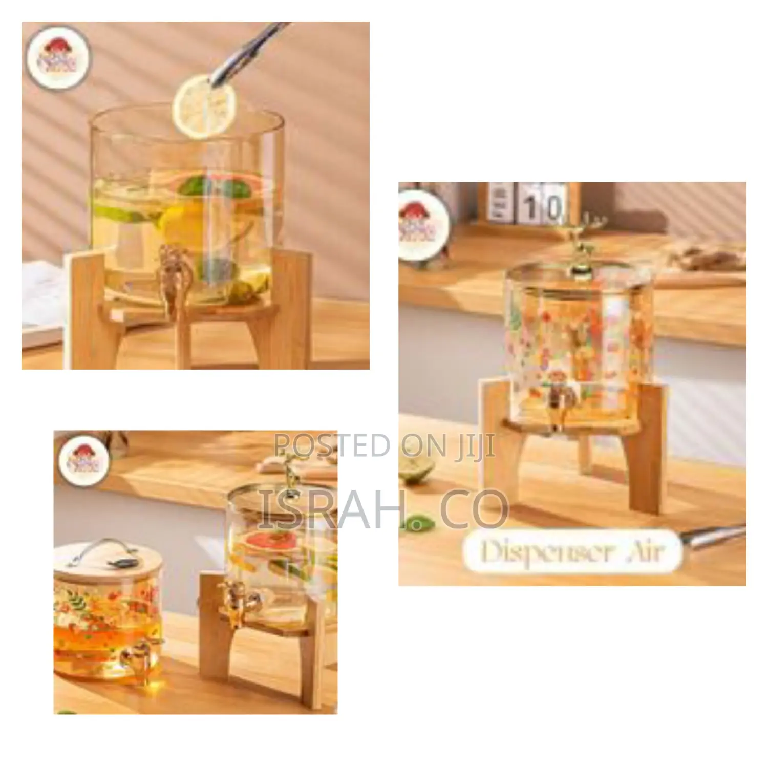 5 L Glass Drinks Dispenser Jar With Tap, Spigot, Lid