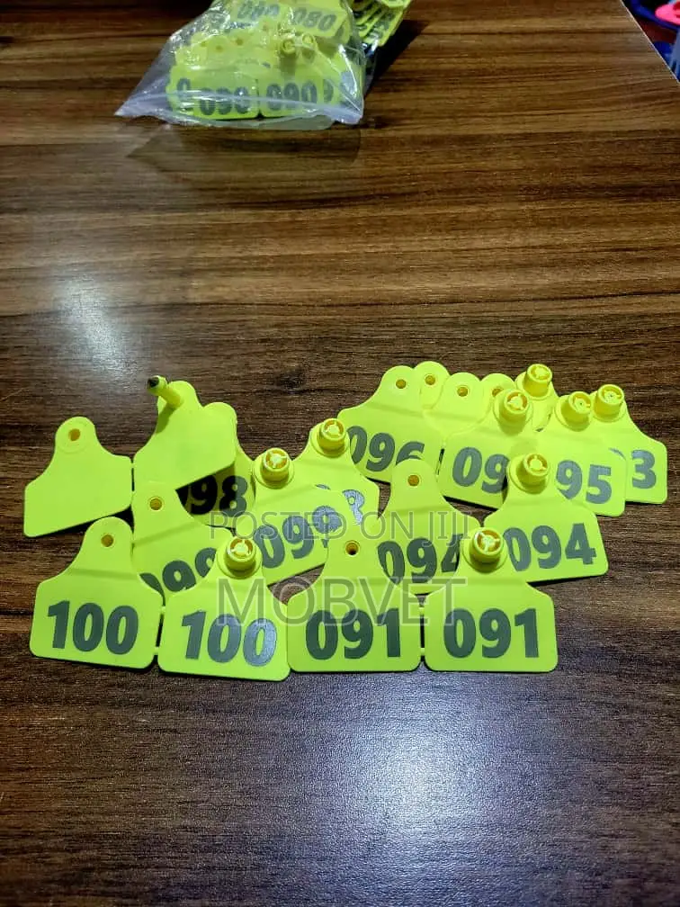 Animal Ear Tags With Numbers On Both Sides