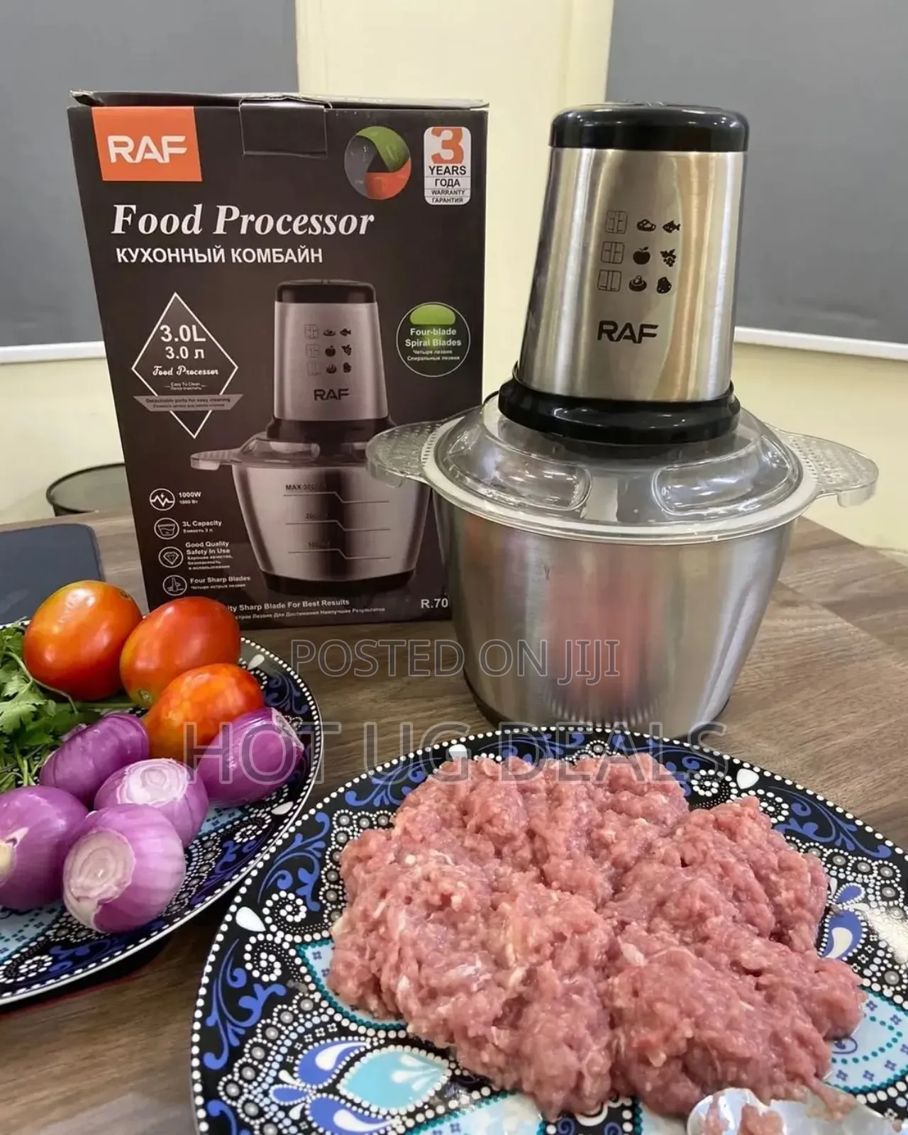 Raf 3l Stainless Steel Meat Grinder Chopper Food Processor