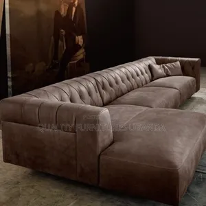 Sectional Leathered Chesterfield Set