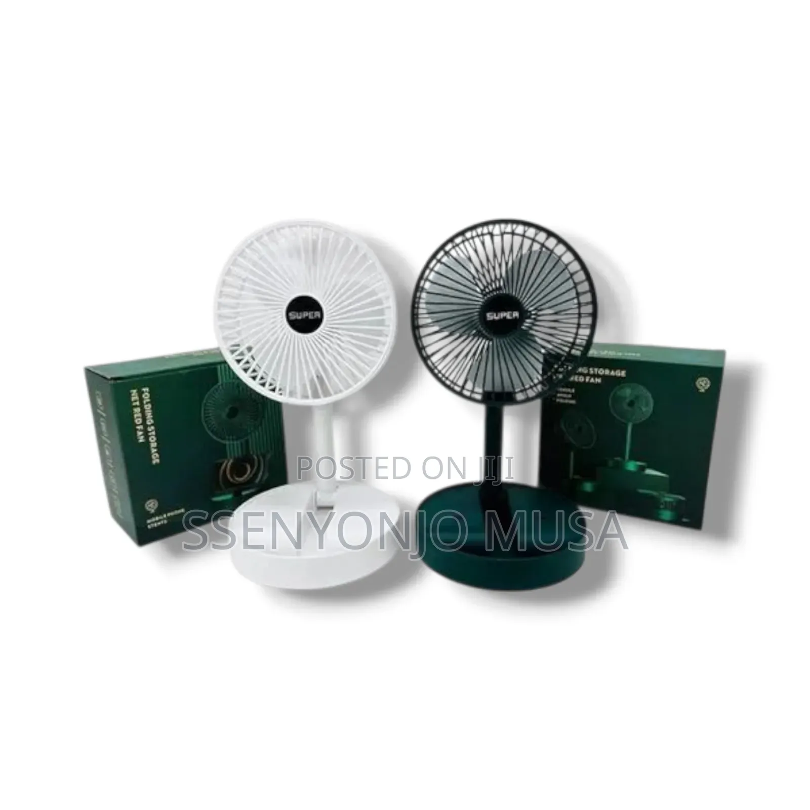 Portable Desk Fan Usb Rechargeable With 3 Modes Folding Fan