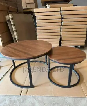 Round Coffee Table Set, 2-Piece Nesting Coffee Table