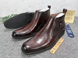 Classic Men's Smooth Leather Franco Banetti Chelsea Boots in Stock