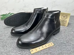 Classic Men's Low Strap Franco Banetti Leather Boots in Stock