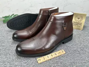 Classic Men's Low Strap Franco Banetti Leather Boots in Stock