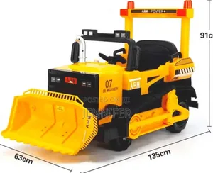 Childrens 12v Battery Powered Sit-on Bulldozer With Scoop