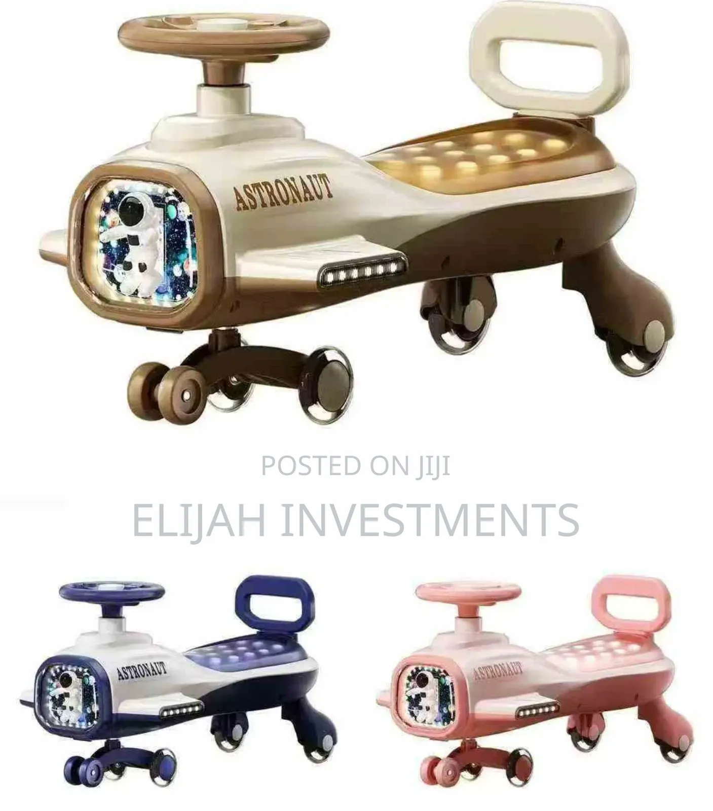 Kids Astronaut-Themed Swing Car
