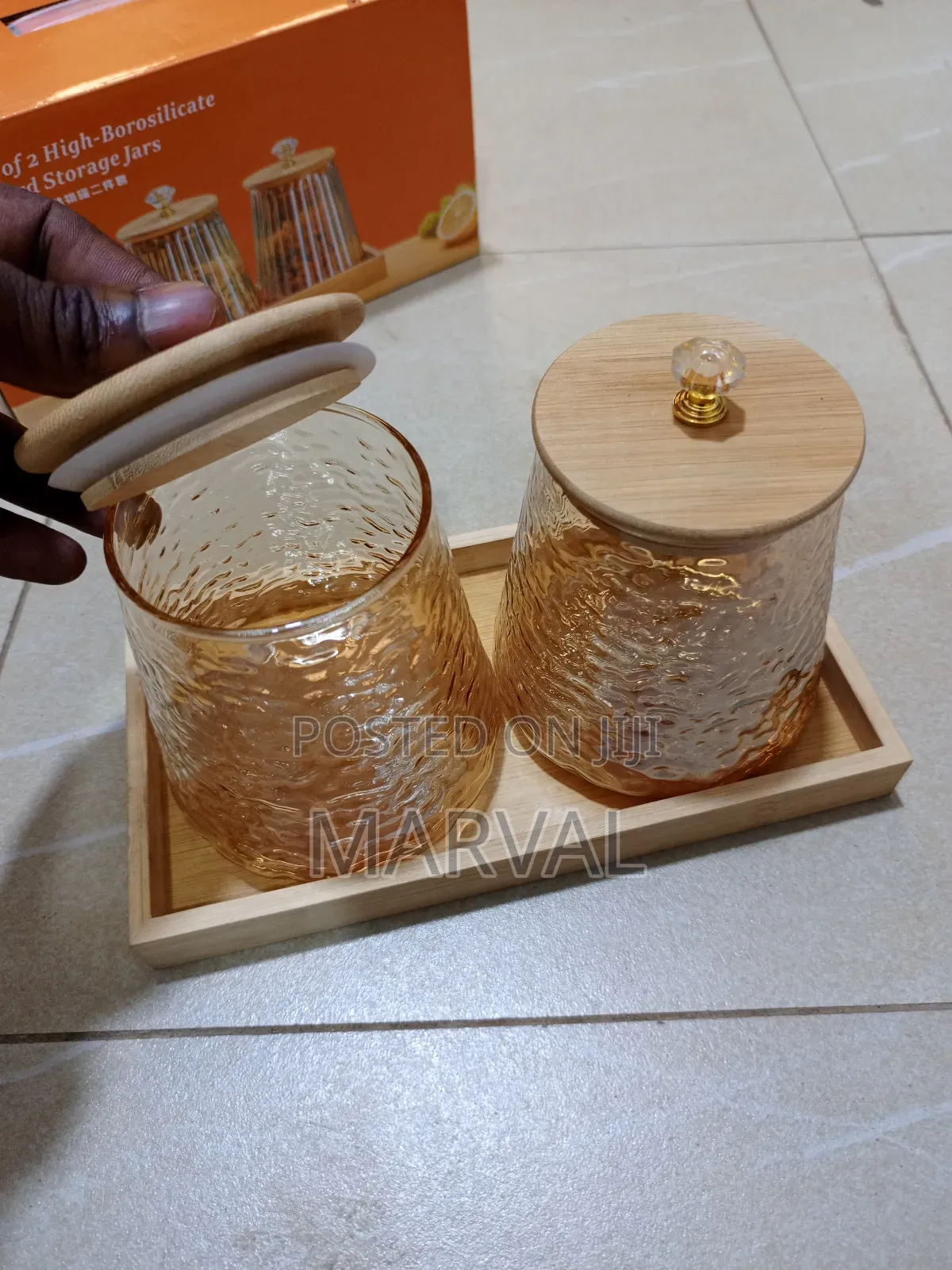 2pc High-Borosilicate Gourd-Shaped Glass Storage Jars