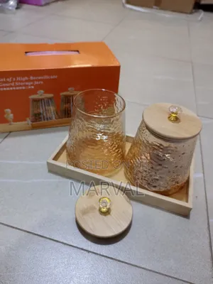 2pc High-Borosilicate Gourd-Shaped Glass Storage Jars