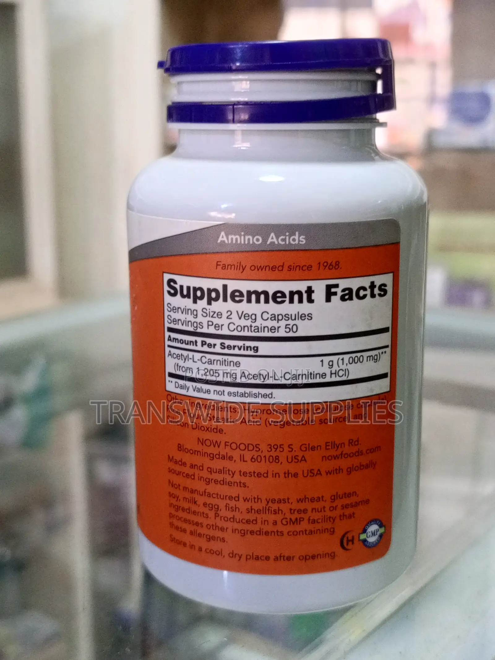 Acetyl-L Carnitine 500 Mg, Amino Acid, Brain and Nerve Cell Function