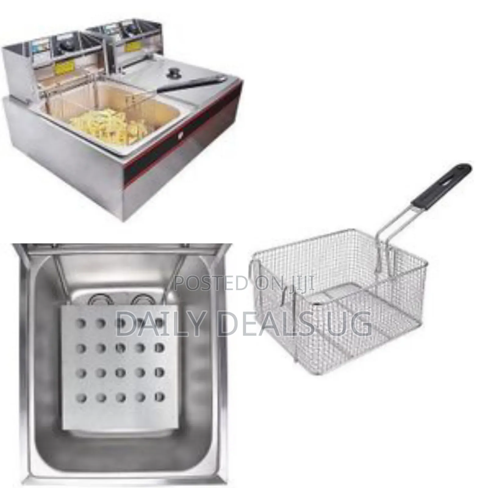 5000w 12 Liter Electric Counter Top Deep Fryer Dual Tank 6