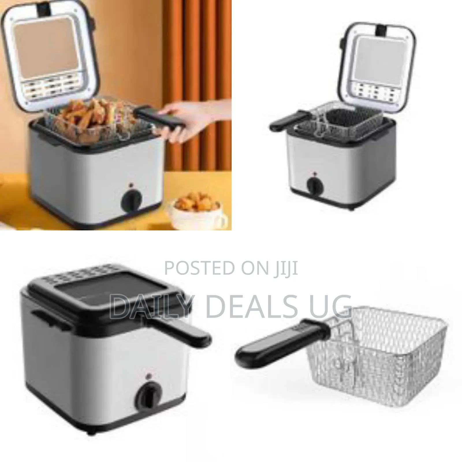 3l Stainless Steel Electric Fries Frying Pan Immersion Element Fat