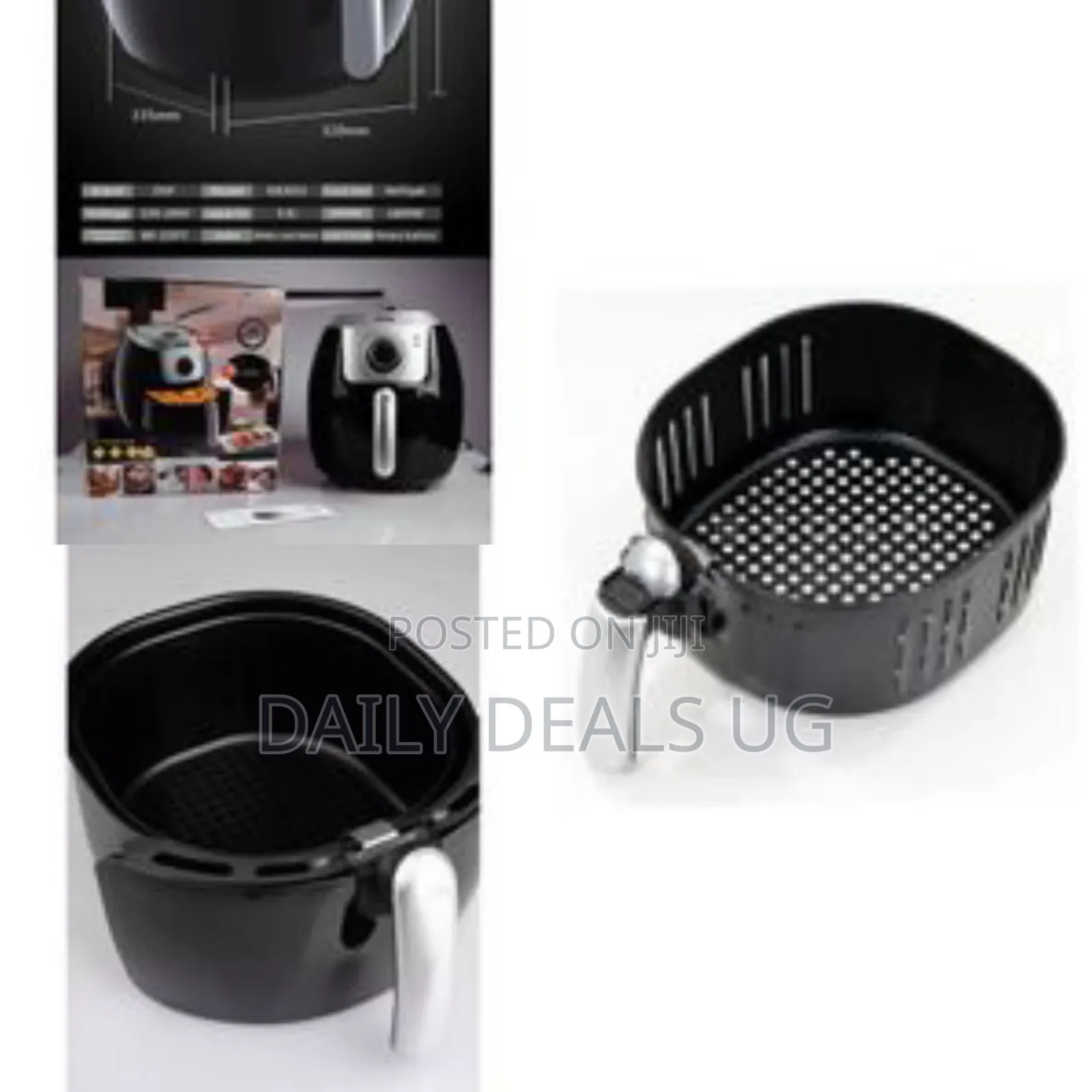 DSP 5l Electric Hot Grill Air Fryer in Oven Cooker -Black