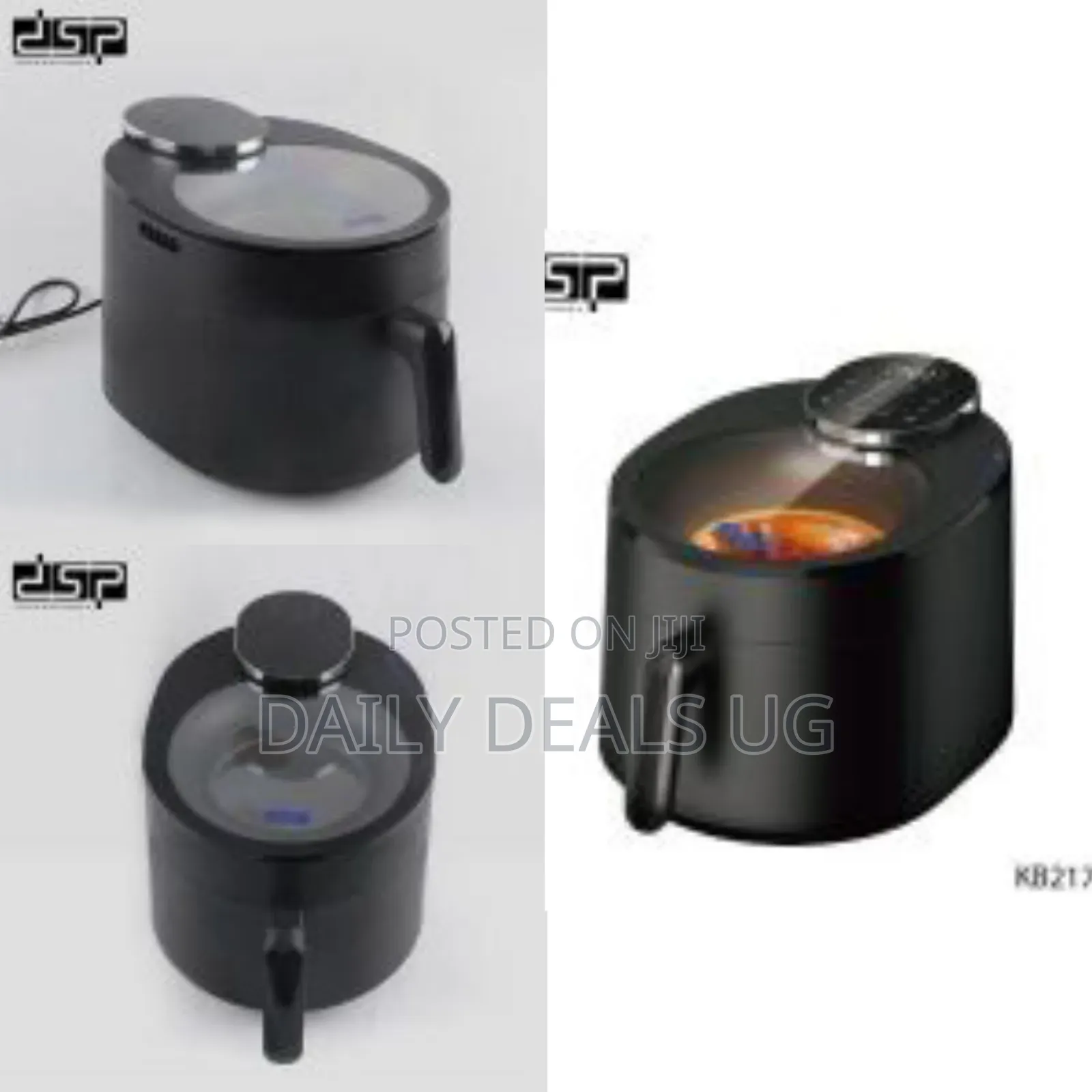 1500w Electric Air Fryer - 5l Oil-Free With 12 Presets Led Touch Panel