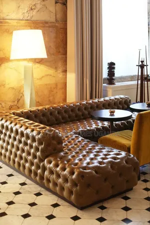 6 Seater Chocolate  Leathered Couch 