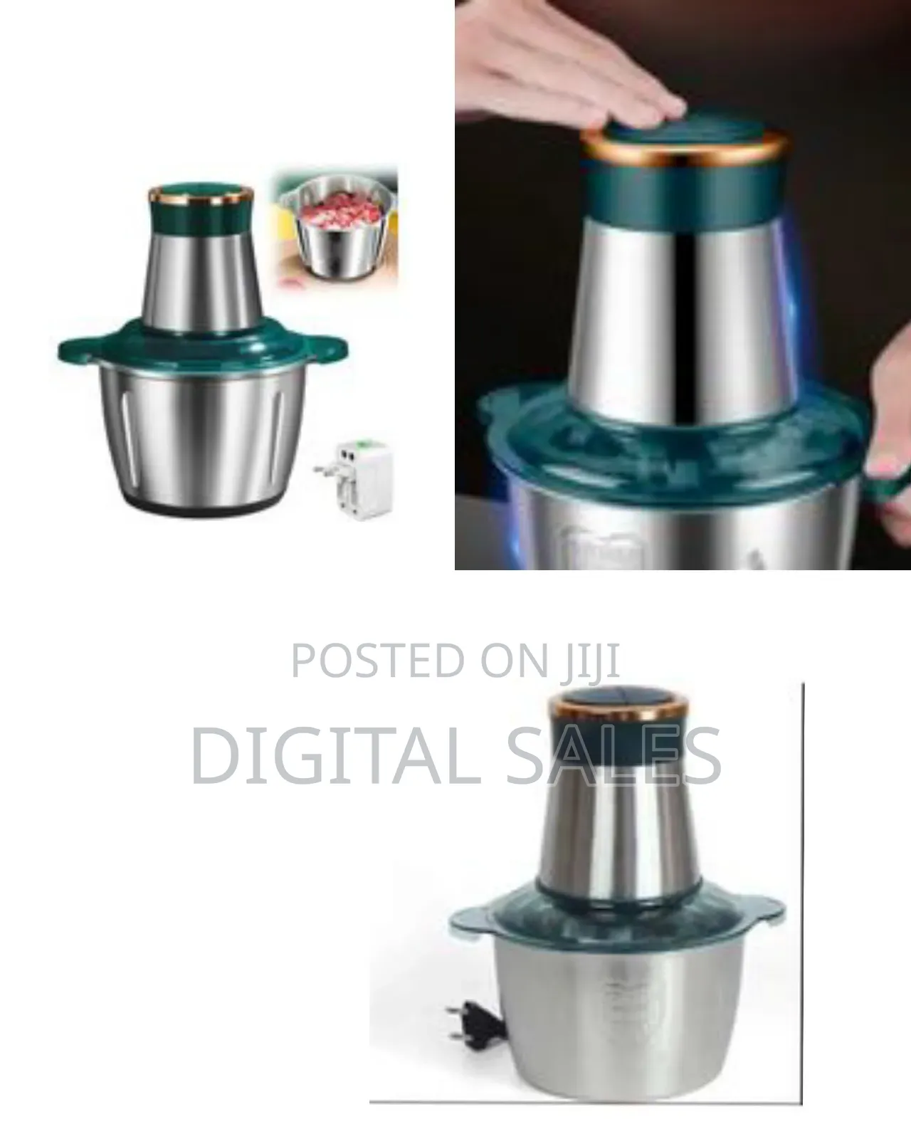 Hoffmans 2l Electric Meat Grinder Bowl Food Meat Vegetable Chopper