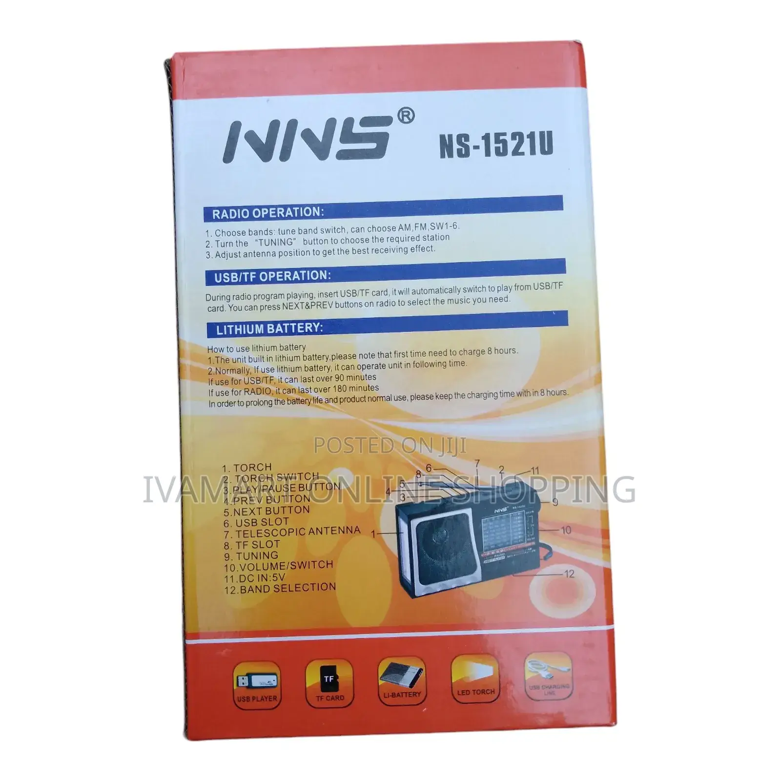 NNS Fm Radio Usb Tf Card