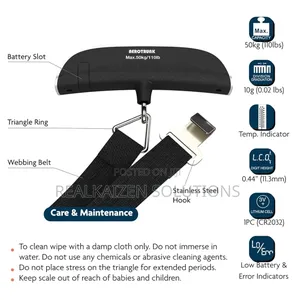 Digital Electronic Luggage Personal Scale With Room Temp Display 50kg