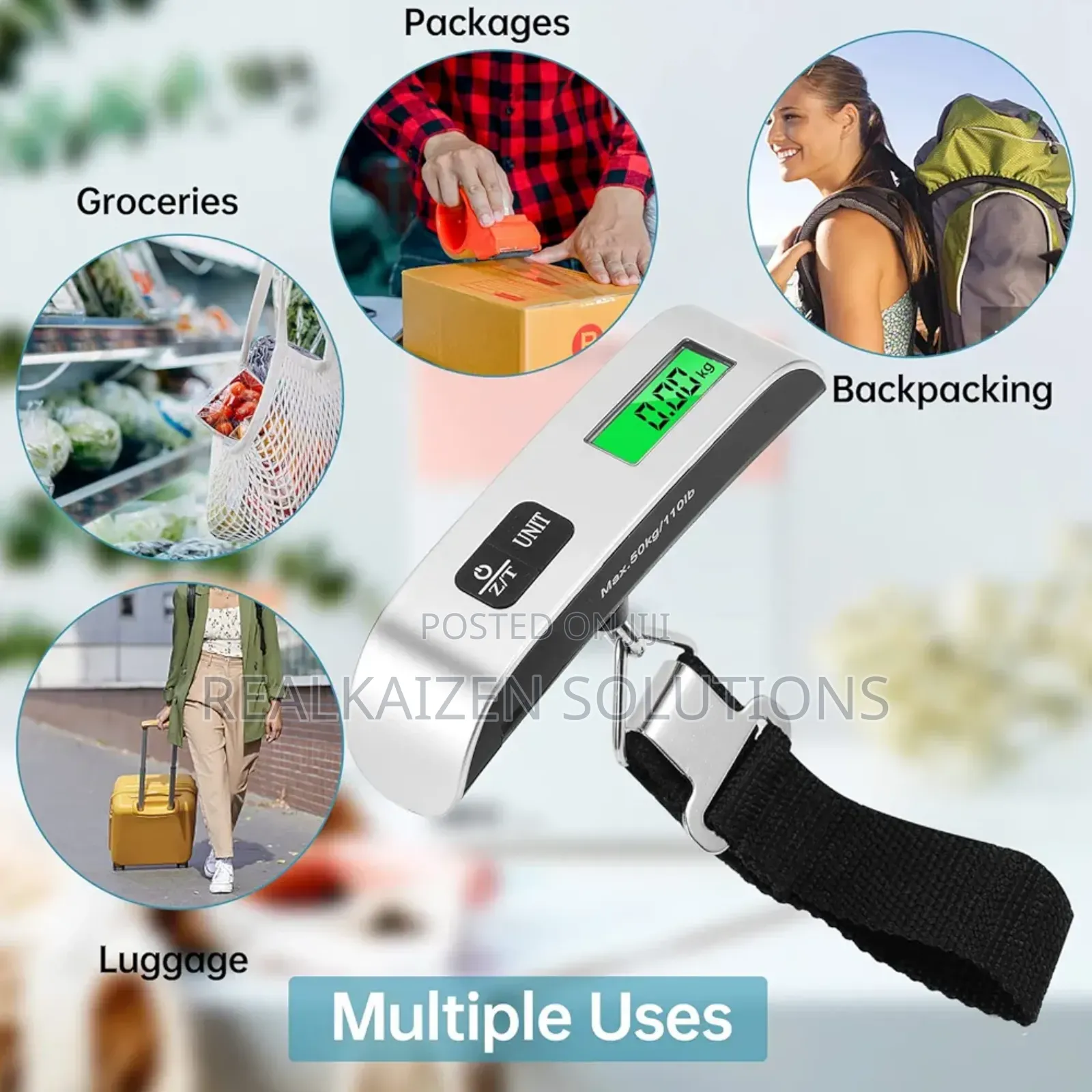 Digital Electronic Luggage Personal Scale With Room Temp Display 50kg