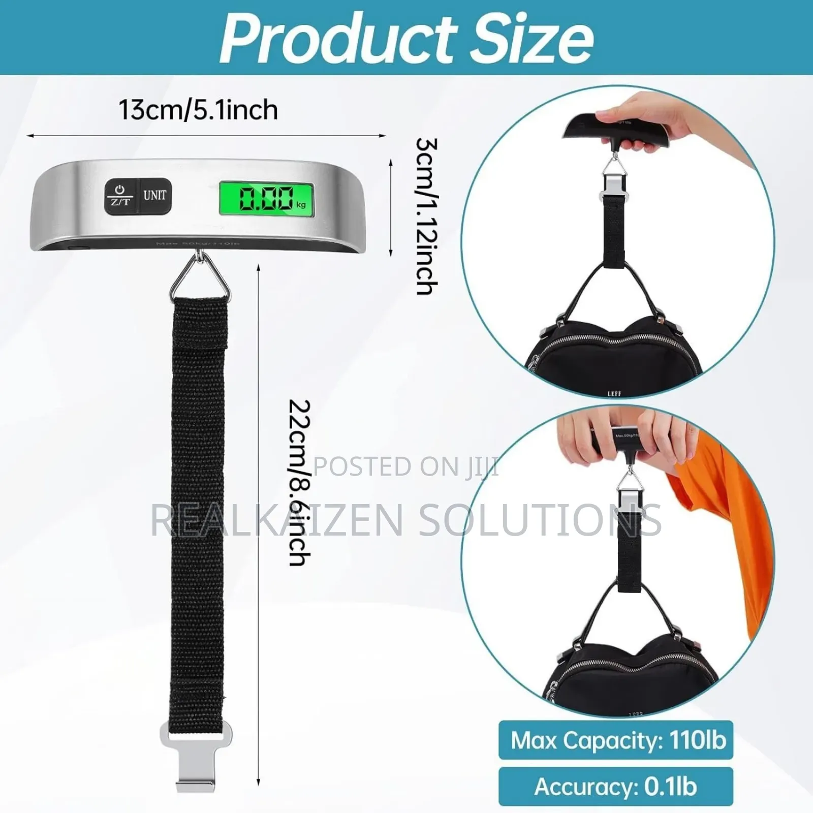 Digital Electronic Luggage Personal Scale With Room Temp Display 50kg