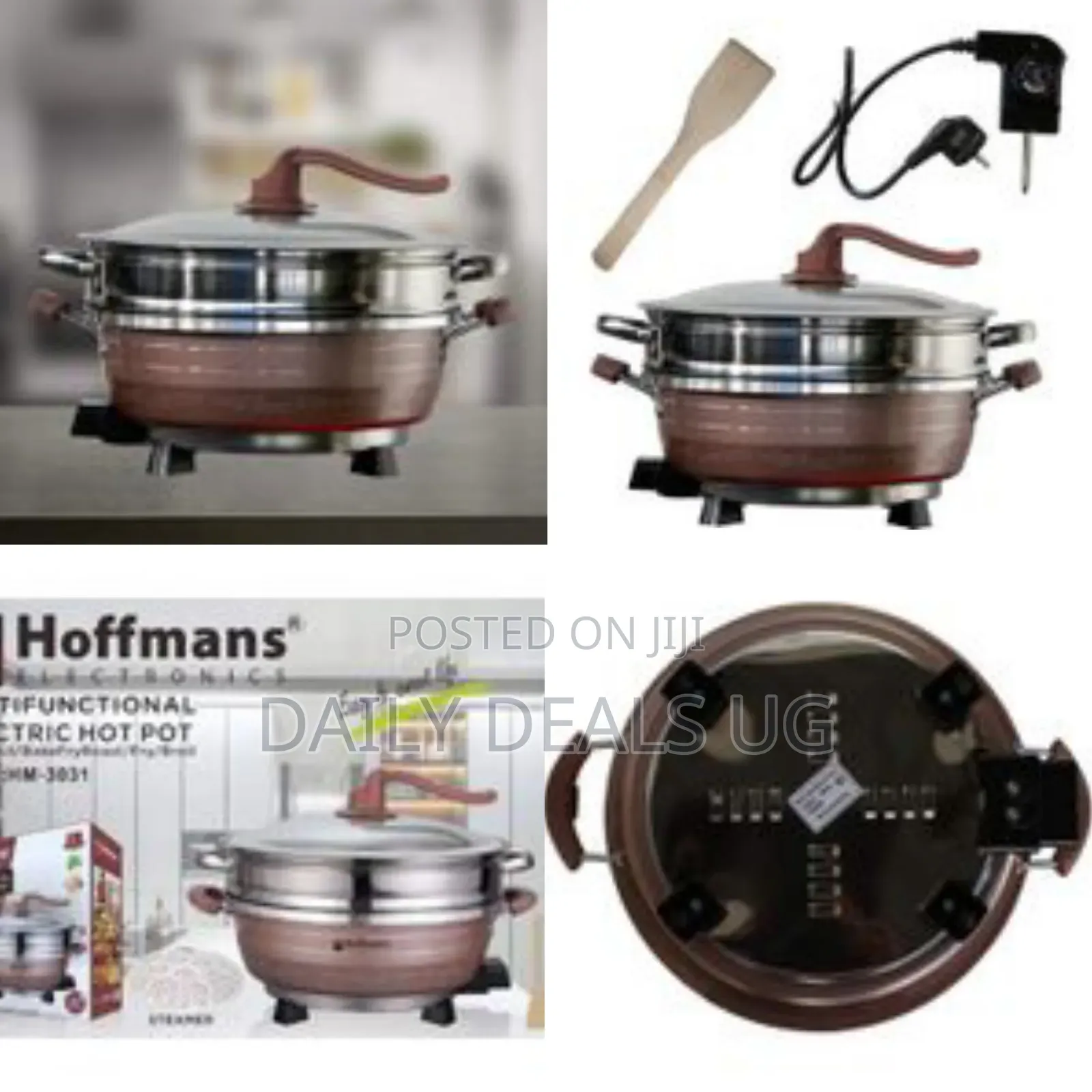 Boma Electric Pan and Hot Pot With Glass Lid Dual Temperature Control