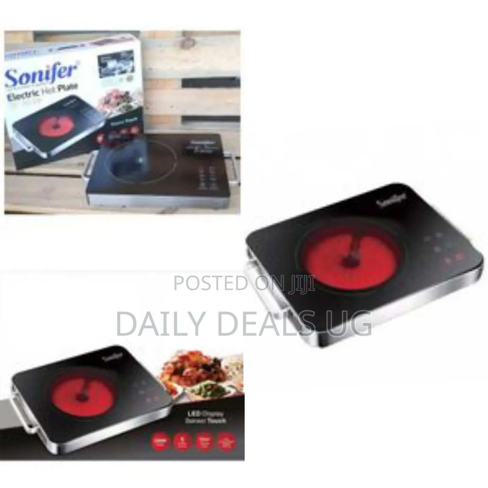 Sonifer Single Burner Electric Induction Cooker Hot Plate-Black