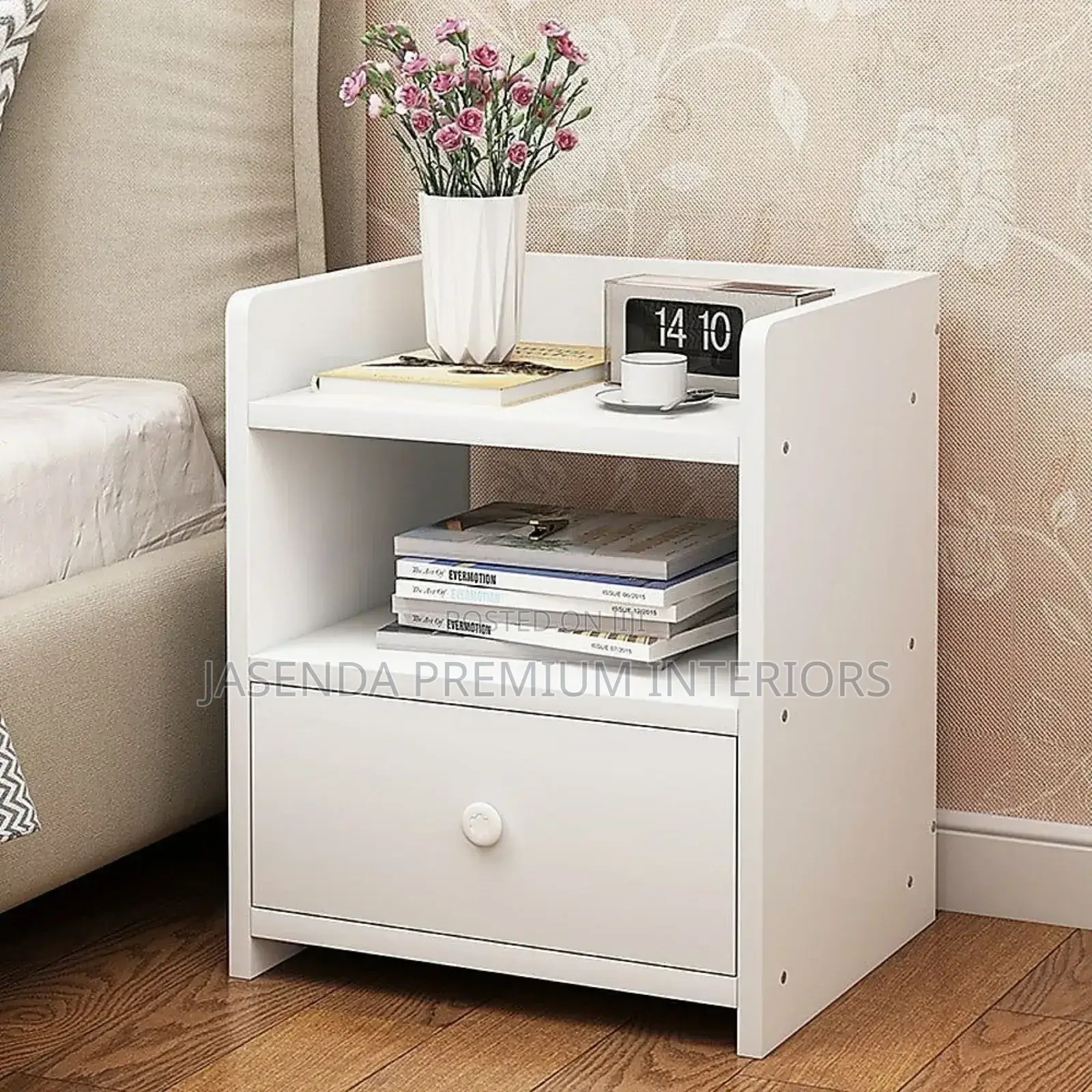 Modern Nightstand/Bedside Drawer – Strong Wooden Table