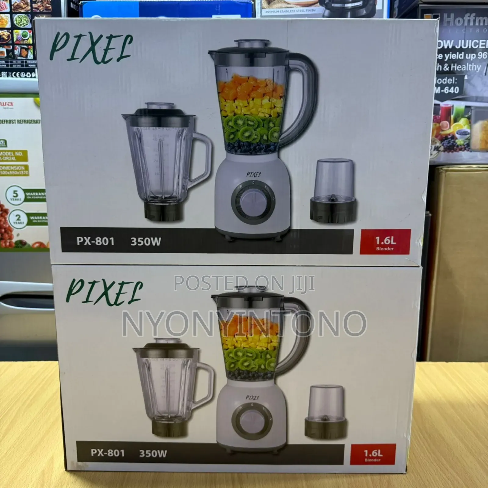 Pixel 1.6liters 3-in-1 Juice Blender With 2 Jugs and Grinder