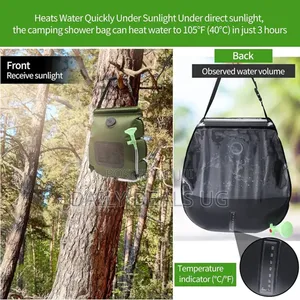 Solar Shower Bag,5 Gallons 20l Portable Outdoor Hot Water Shower Bag