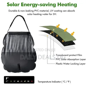 Solar Shower Bag,5 Gallons 20l Portable Outdoor Hot Water Shower Bag