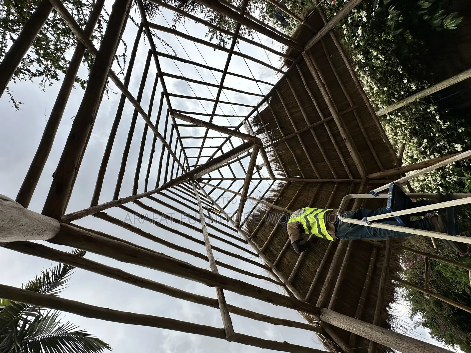 Thatched Grass House Construction