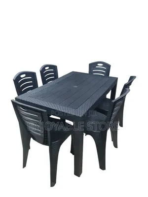 Dining Plastic Table and 6 Chairs Dining Plastic Table and 6 Chairs