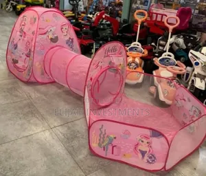 Kids 3-in-1 Play Tent Set With A Castle Tent, A Crawl Tunnel