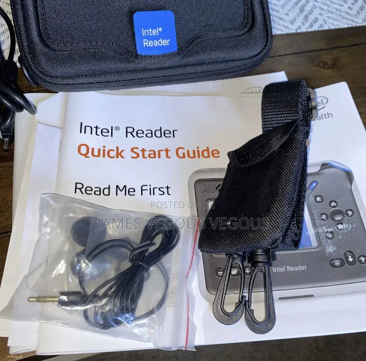 Intel Reader Health W/ Box Power Cords Accessories ~ Clean Tested