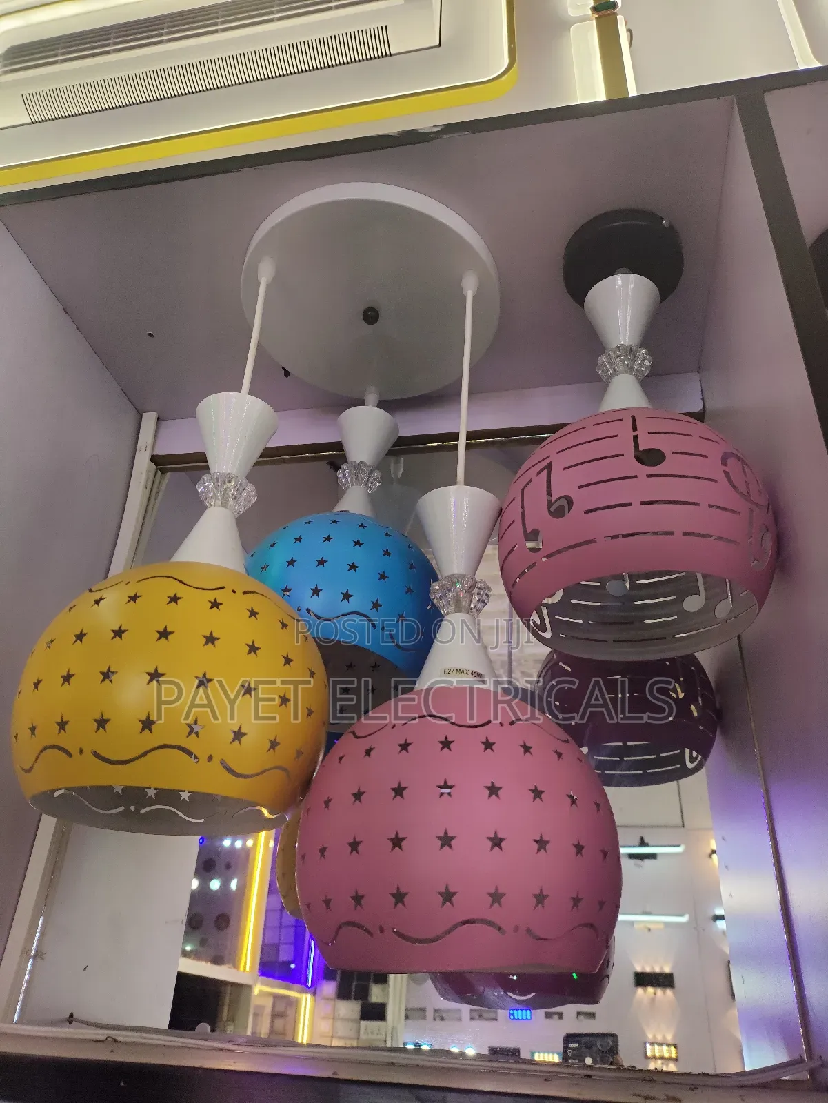 3in1 Coloured Pendant Lamp Holder
