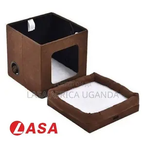 Collapsible Cat House – Soft Suede With Cozy Sherpa