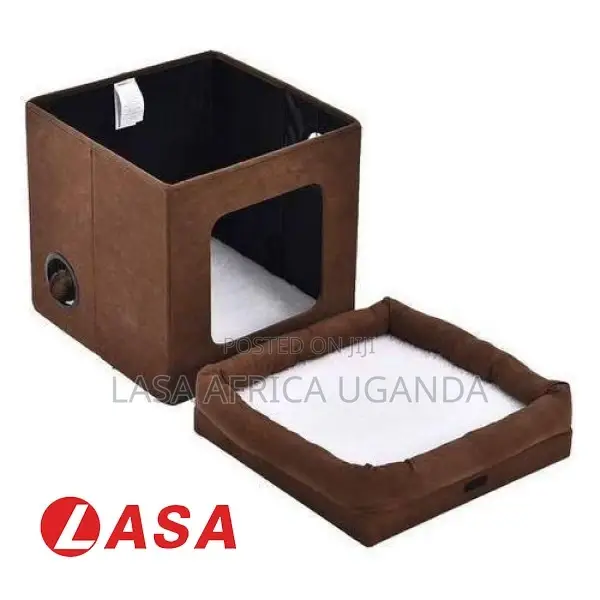Collapsible Cat House – Soft Suede With Cozy Sherpa