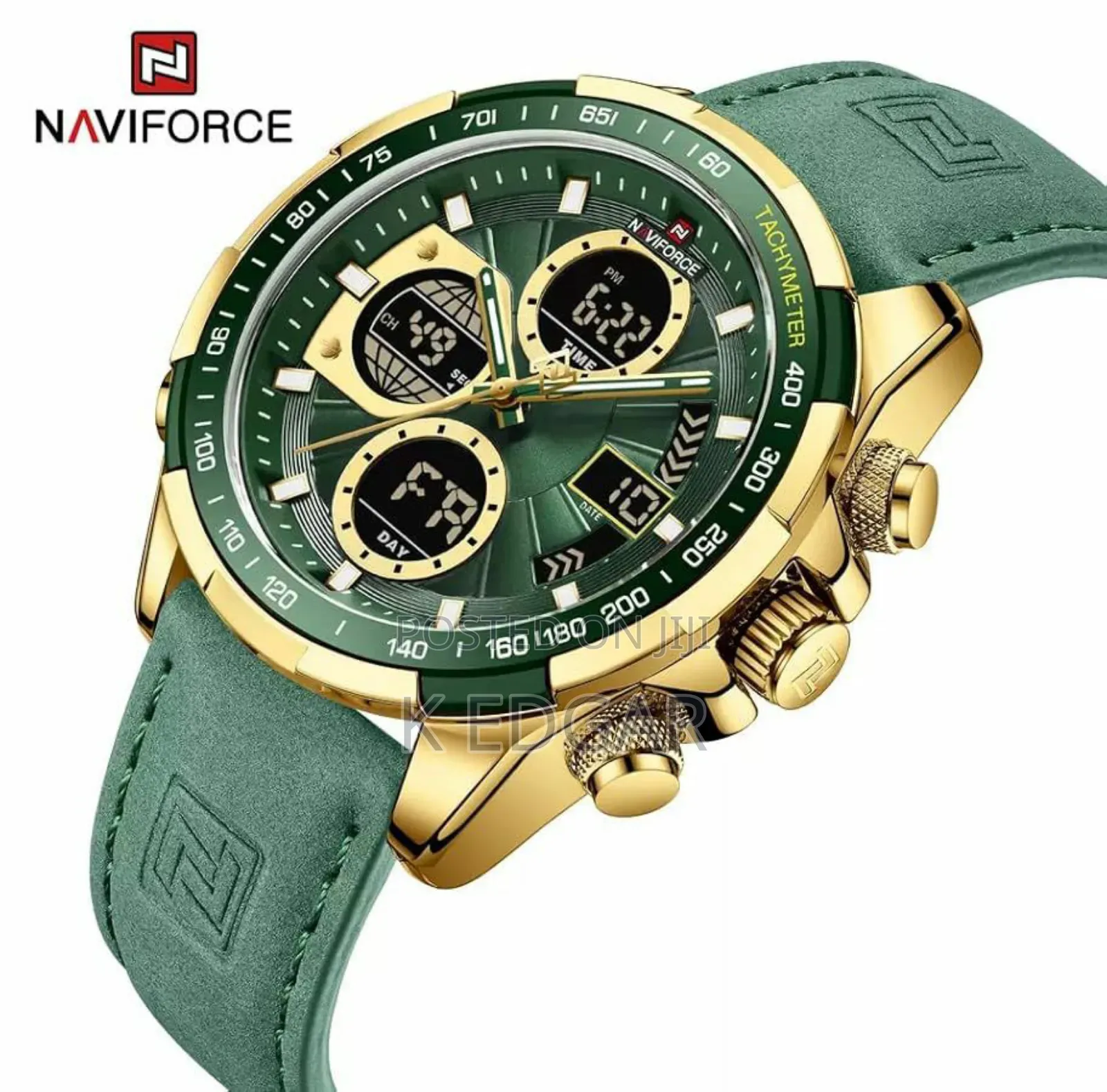 Green Dual Naviforce Watch