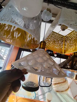 White and Gold Pendant Light for Restaurants