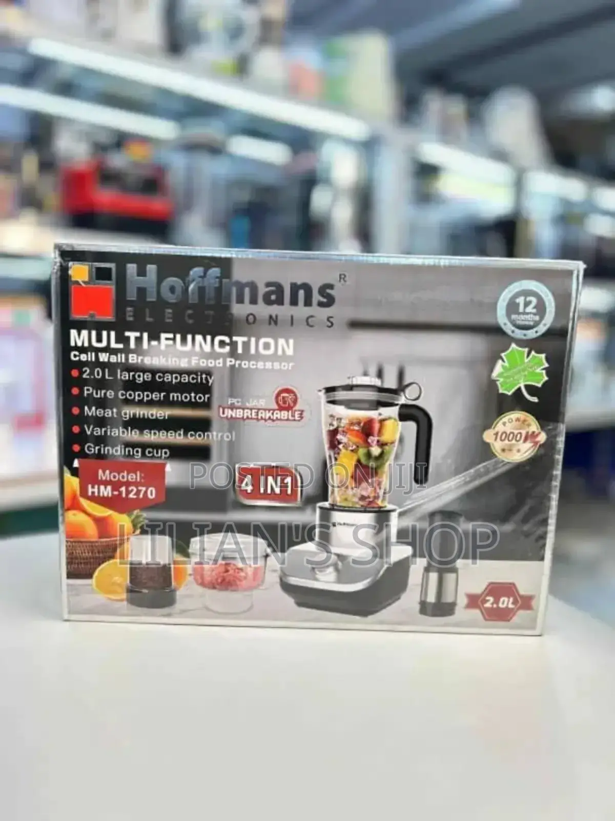 Hoffmans Hm-1270 Juicer Blender | 4 in 1 Multifunctional