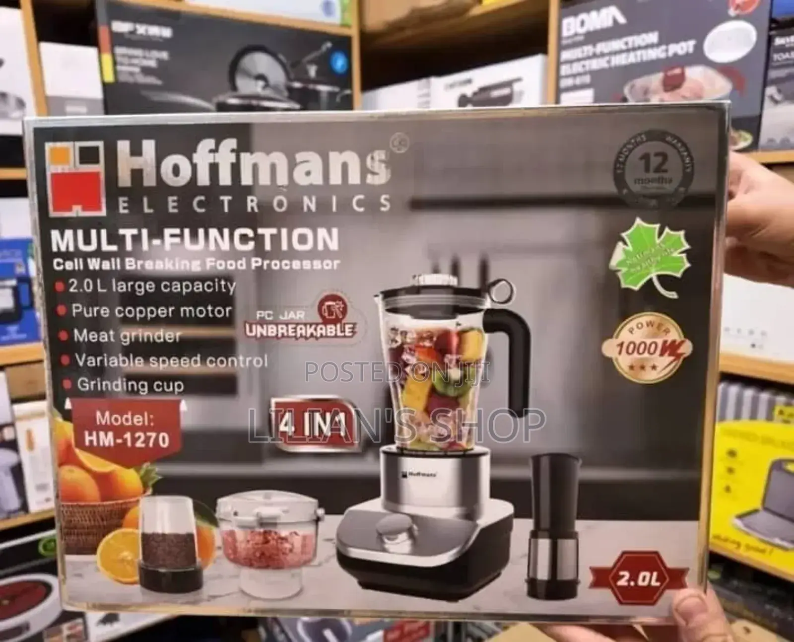 Hoffmans Hm-1270 Juicer Blender | 4 in 1 Multifunctional