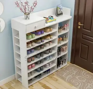 Wooden Shoe Rack With Storage