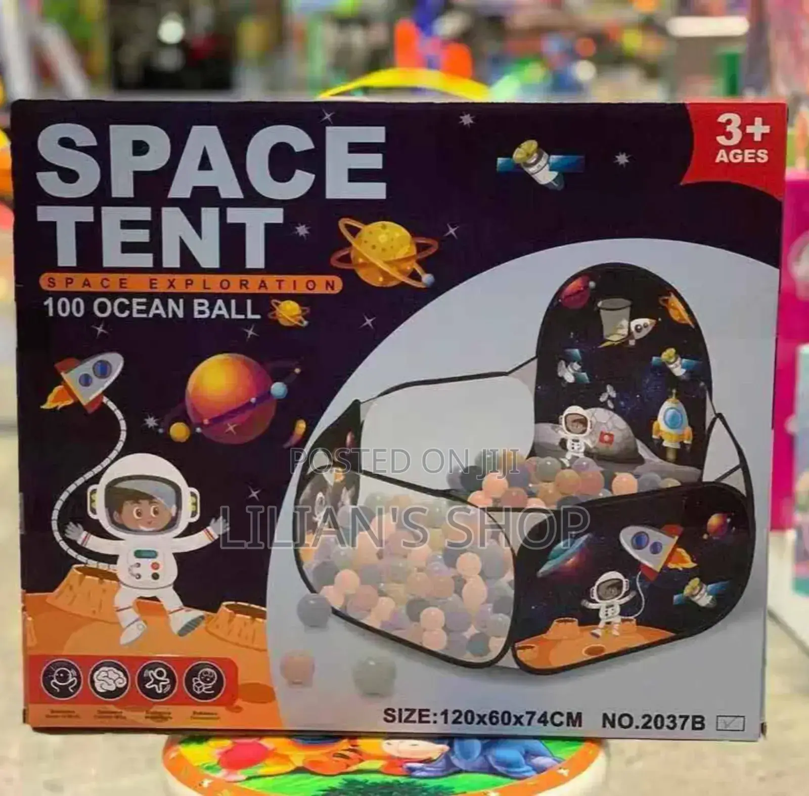 Kids Pop Up Space Play Tent With 100 Balls